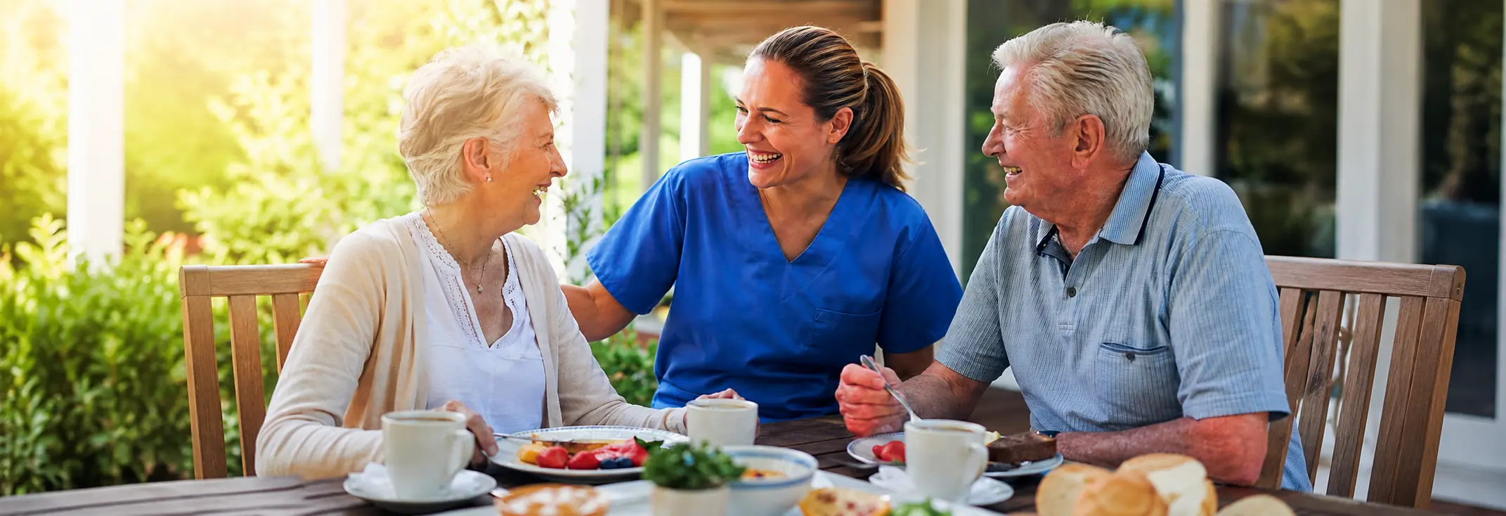 Guardian Nursing Agency nurse sharing warm aged care support with older Australians at home