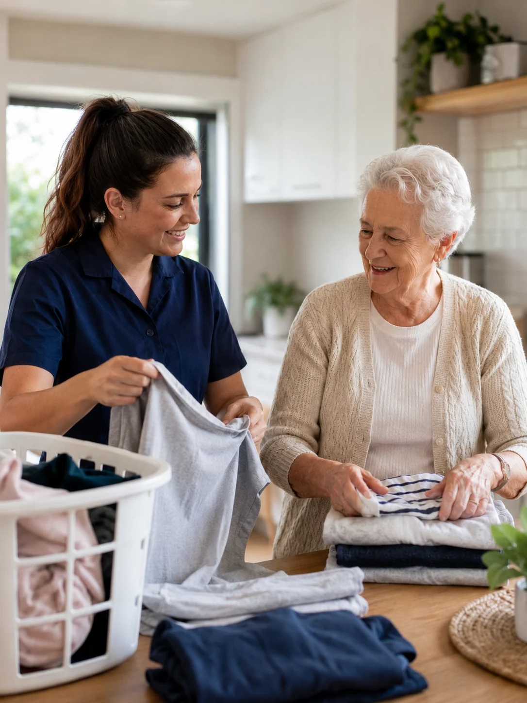 Domestic assistance worker in home