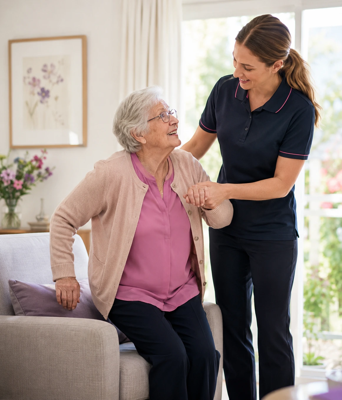Caring support for elderly Australian