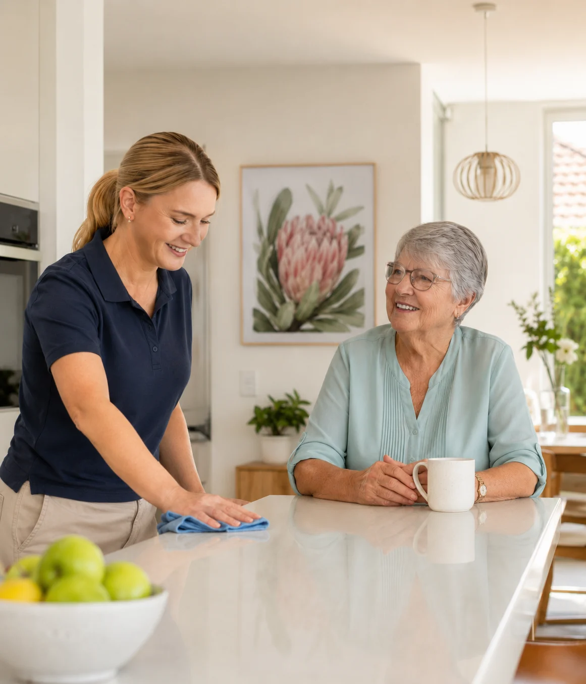 Clean and tidy home after domestic assistance